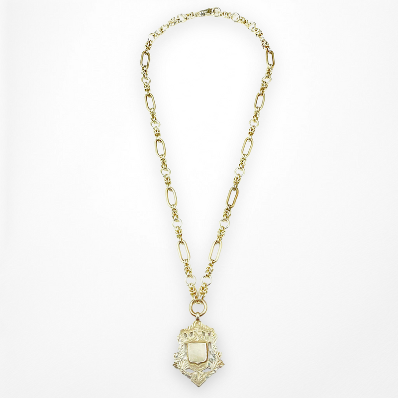 Vintage Sterling Medallion Necklace
