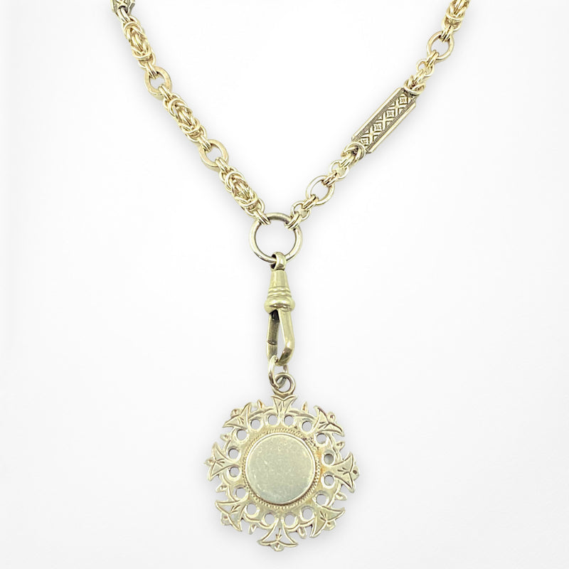 Vintage English Sterling Medal Necklace