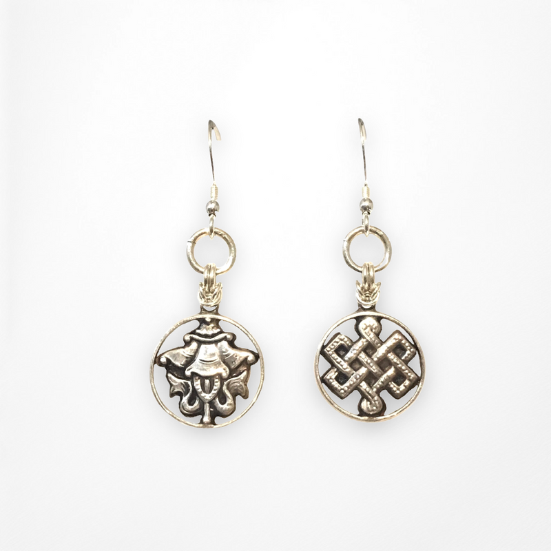 Mismatched Antique Silver Charm Earrings