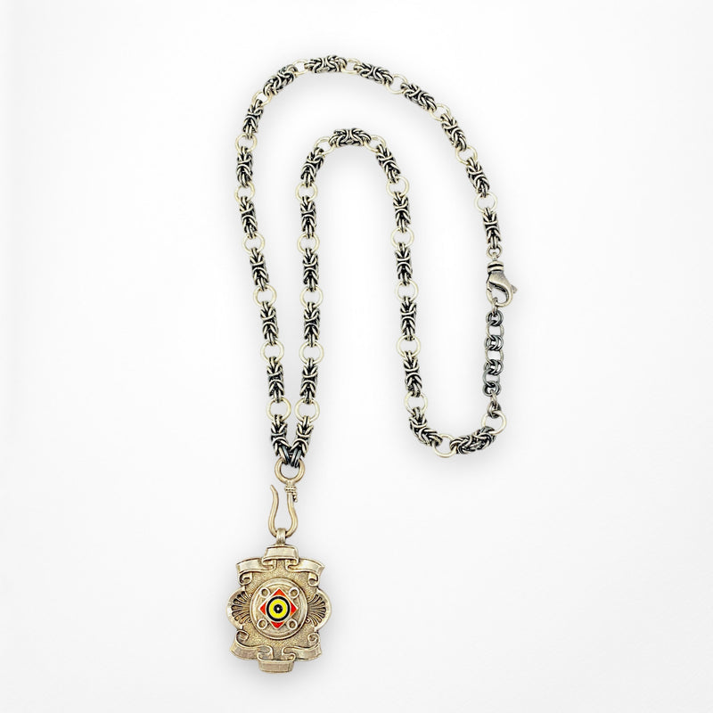 Antique English Darts Medal Necklace