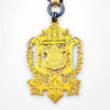 Antique Gilded Medal Necklace