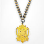 Antique Gilded Medal Necklace