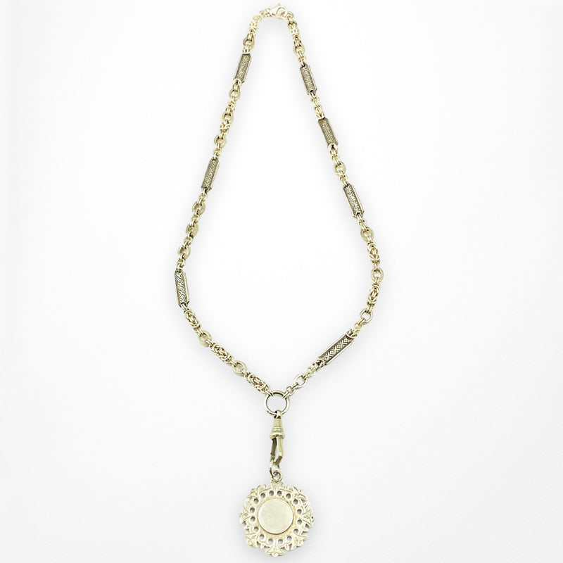 Vintage English Sterling Medal Necklace