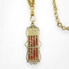 Antique Musical Scale Fob Necklace