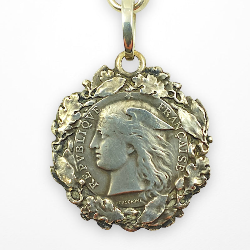 Antique French Medallion Necklace